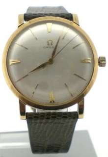 Omega Pre Owned Gents 9ct Gold & Leather Watch  