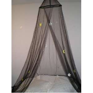  BLACK moon & star NEW BED CANOPY MOSQUITO NET CRIB TWIN 