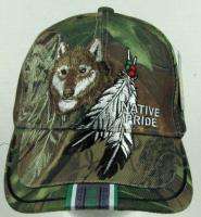 NEW NATIVE PRIDE WOLF & EAGLE FEATHERS BASEBALL CAP/HAT  