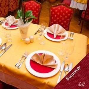   60x90 Burgundy Elegance Banquet Tablecloths Wholesale