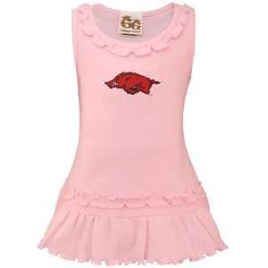   Girls Pink Swarovski Crystal Ruffle Tank Dress: Sports & Outdoors