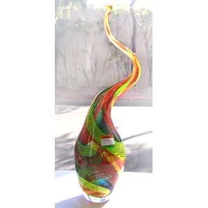  Murano Art Glass Vase Castei filigranna A32