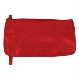   Johnson by Betsey Johnson Faux Ostrich Red Cosmetic Bag 5: Beauty