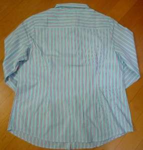 Nwt WOB Stripe L/s Cotton Blouse Sz XL / 46 Blue F622  