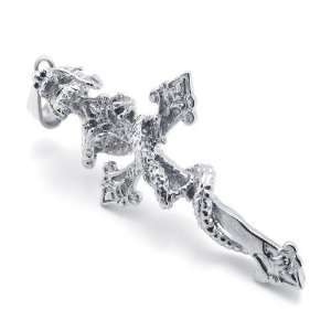   : 316L Stainless Steel Demon Dragon Cross Pendant Necklace: Jewelry