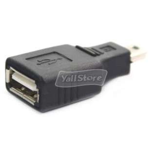 USB A Female to Mini USB B 5 Pin Male Adapter Converter  