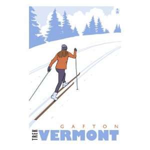  Cross Country Skier, Grafton, Vermont Giclee Poster Print 