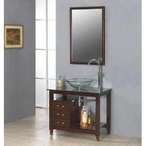  DreamLine DLVG 204 MH Glass Vanity, Mahogany