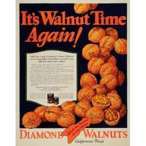   Ad Diamond Walnuts California Autumn Cakes Cookies   Original Print Ad