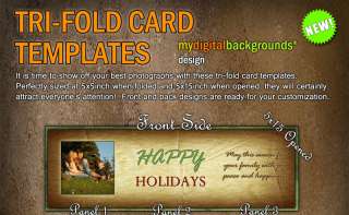HOLIDAY DIGITAL BACKGROUNDS CHRISTMAS CARD TEMPLATES  