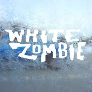  White Zombie White Decal Car Laptop Window Vinyl White 