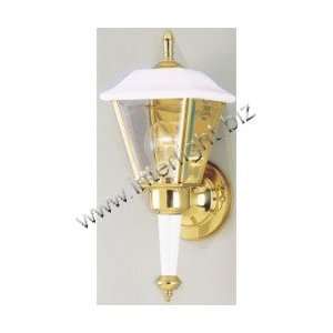    67887 1 LT. WALL LANTERN, WHITE FINISH   FIXTURES