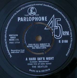   Hard Days Night UK 1st Press Parlophone R 5160 Clean W/Sleeve  