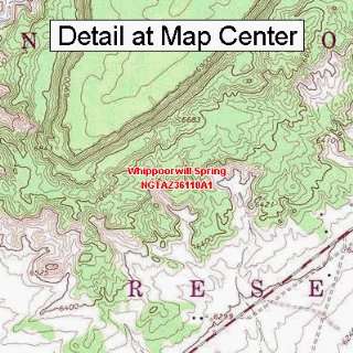 USGS Topographic Quadrangle Map   Whippoorwill Spring, Arizona (Folded 
