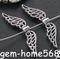 200 Tibetan Silver Hollow Angel Wing Beads 32mm  