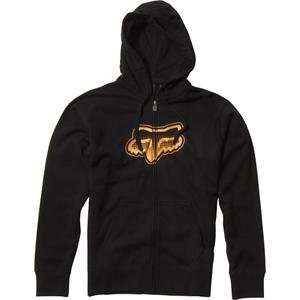  Fox Racing Fade Head Fleece Zip Up Hoodie   Small/Black 