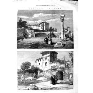   1872 ROME BASILICA JOVIS PALACE CAESARS TOMBS SCIPIOS