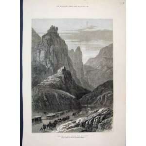  1877 Asia War Zigana Erzeroum Montain Pass Old Print