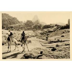  1935 Camels Hoggar Ahaggar Mountains Landscape Sahara 