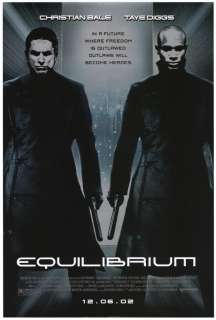 EQUILIBRIUM MOVIE POSTER CHRISTIAN BALE 2002 SCI FI  