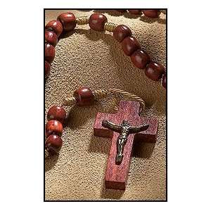  Brazillian Wood Bead Corded Rosary