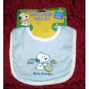  Peanuts Baby Snoopy Two Sided Reversible Bib: Baby