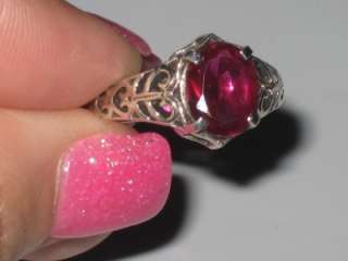 MAGIC~RUBY Ring 925~Wicca COVEN Witch Blessed~MOTIVATES SUCCESS WEALTH 