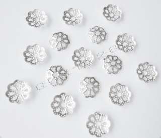Lots 500pcs Silver Plated bead caps 6mm  