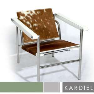  Le Corbusier Style LC1 Basculant Sling Chair, Brown 