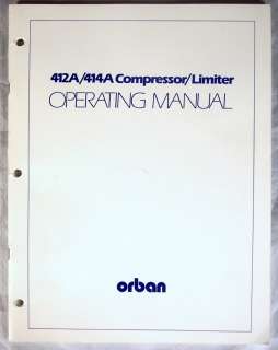 Orban 412A Compressor Limiter  