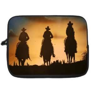  Three Cowboys on Horse Laptop Sleeve   Note Book sleeve 