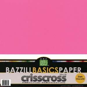  Bazzill 12 Inch by 12 Inch Criss Cross Multi Pack, Dark 