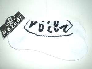 Volcom Socks, Mens Socks, Ankle White/Black logo New!!!  