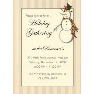 Swanky Snowman, Custom Personalized Holiday Open House Invitation, by 