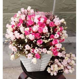 1X 30cm/11.81Artificial Rose Camellia Wedding 21 Flowers Bouquet 