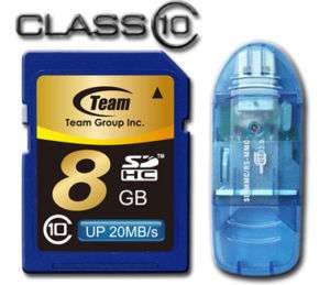 Team 8GB 8G SD SDHC Class 10 Flash Memory Card Extreme Fast USB  