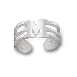  Miami Red Hawks Sterling Silver Toe Ring: Jewelry