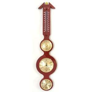  Hanging Weather Station, Wall Clock. 23 Inch Tall: Home 