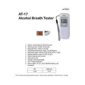  AT 17    Alcohol Tester / Breathalyzer * Meets FDA 