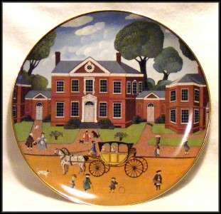 Colonial Heritage Collector Plate Hammond Harwood House  