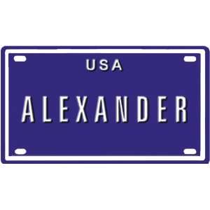  Alexander USA mini metal embossed license plate name for 