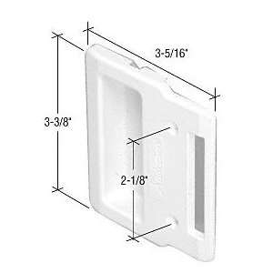  CRL White Plastic Sliding Screen Door Inside Pull with 2 1 