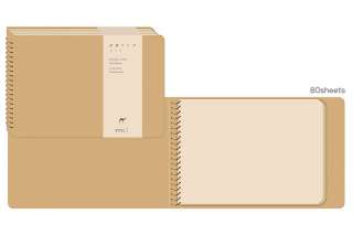 Midori  Camel  Spiral Notebook with plain kraft paper