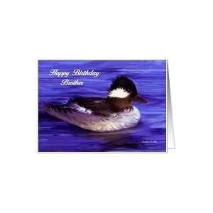  Happy Birthday Brother / Duck  water blue Card Health 