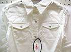   White Cotton ROPER L/S Show Dress Western Shirt Small Medium Large XL