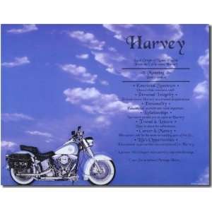  Personalized First Name Meaning Print   Harley Davidson 
