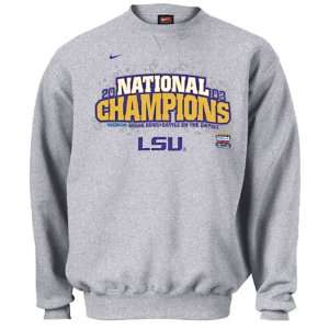   LSU Tigers 2003 National Champions Ash Fleece Locker Room Sweatshirt
