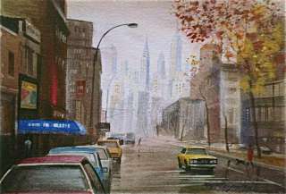 Erik Freyman Upper West Side  original watercolor  