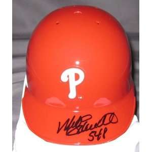   Autographed Phillies Mini Helmet   Autographed MLB Helmets and Hats
