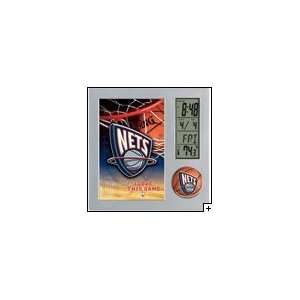 NBA New Jersey Nets Team Desk Clock:  Sports & Outdoors